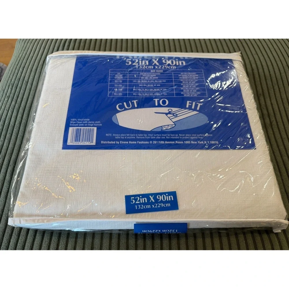 Elrene Home Fashions Table Pad Heavy Gauge Vinyl Cut To Fit 52 x 90 Inch‎